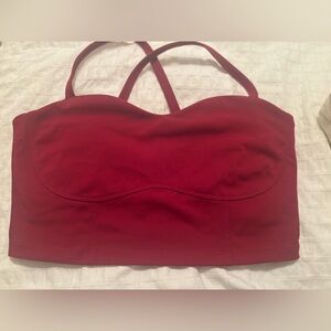 Red/wine Strappy Sports Bra Small Yoga spiritual Gangster